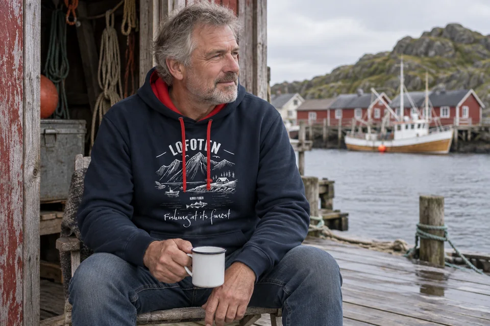 Hoodies mit Njordfisker-Motiv